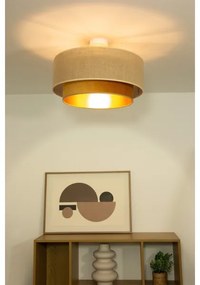 Prisadený luster SARTA 1xE27/60W/230V medený/juta