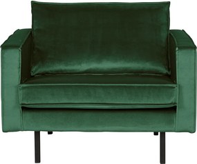 BePureHome Rodeo zamatové dizajnové kreslo - Zelená