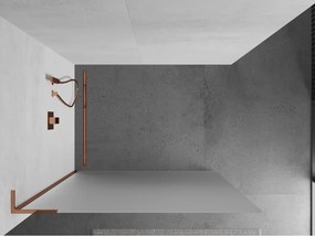 Mexen Kioto L, sprchová zástena Walk-In 80 x 200 cm, 8mm sklo námraza, ružové zlato profil, 800-080-103-60-30