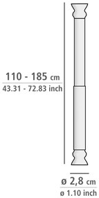 Biela tyč na sprchový záves 110 - 185 cm – Wenko