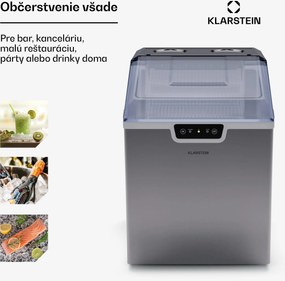 Klarstein Icefestival, výrobník ľadu, 12 kg/24 h, guľôčky, nehrdzavejúca oceľ