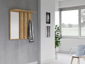 Vešiakový panel Oasis 1 (dub artisan) (so zrkadlom). Akcia -24%. Vlastná spoľahlivá doprava až k Vám domov. 1132562