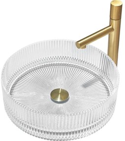 Mexen Eiva, sklenené umývadlo na dosku 39 × 39 cm, číra, 24163900