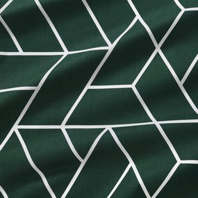 Goldea bavlnená obliečka na vankúš - mozaika na tmavo zelenom 45 x 45 cm