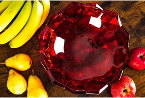 KRIŠTÁĽOVÁ MISKA BOHEMIA LUNAR RED 330MM