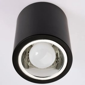LED Stropné svietidlo JUPITER 1xE27/6W/230V 120x98 mm čierna