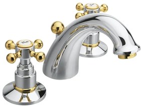 Umývadlová batéria v lesklej strieborno-zlatej farbe Antea - Sapho