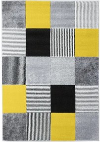 Koberce Breno Kusový koberec ALORA A1039 Yellow, sivá, viacfarebná,80 x 150 cm
