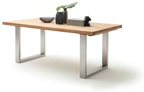 Jedálenský rozkladací stôl Dayton dub divoký nerez Rozmer: 200 (300) x 77 x 100 cm