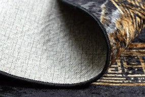 Koberec MIRO 51199.806 mramor / grécky, čierny / zlatý kruh