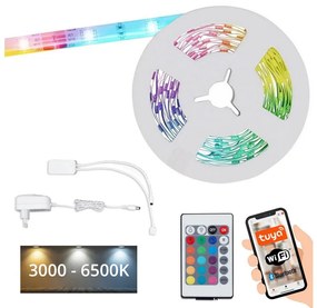 Brilo - LED RGBW Stmievateľný pásik 6,5m LED/18W/230V Wi-Fi Tuya + DO BL1256