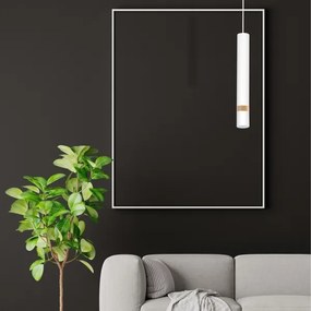 Luster na lanku JOKER WHITE WOOD 1xGU10/8W/230V