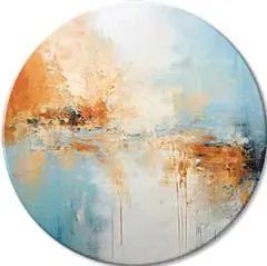 Okrúhle obrazy s akrylom Abstraktné ráno