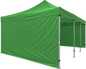 Rozkladací stan 6x4m - hliníkový hexagon, Zelená