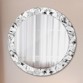 Okrúhle ozdobné zrkadlo Domáce zvieratá fi 70 cm