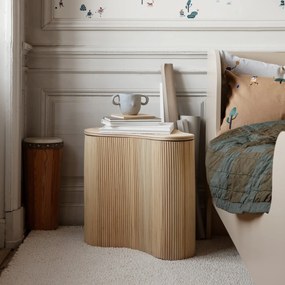 Ferm Living Ratanový stolík Isola s úložným priestorom