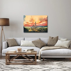 Obraz - Maľované mesto (70x50 cm)