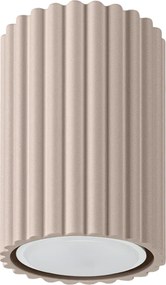 Stropné svietidlo Karbon, 1x tmavobéžové hliníkové tienidlo, (10 cm)