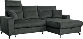 XXXLutz ROHOVÁ SEDAČKA, textil, sivá Livetastic - Sedačky - 002703007403