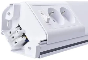 Solight LED kuchynské svietidlo, 2x zásuvka, vypínač, 10W, 4100K, 51cm