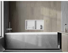 Mexen X-Wall-R, polička na zapustenie na obklad s golierom 60 x 30 cm, biela, 1920603010S