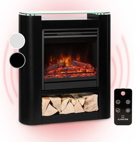 Klarstein Studio 5 Arc, elektrický krb, 1800 W, LED plamene, ventilátor, diaľkové ovládanie