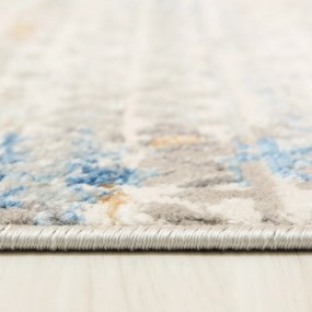 TA Koberec G494B WHITE/D_BLUE PORTLAND HIL Biely Obdĺžnikový Rozmer: 80x150 cm