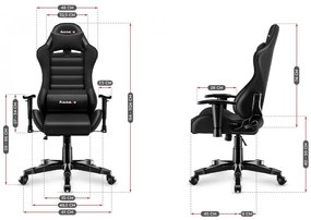 Ergonomické čierne herné kreslo pre teenegerov
