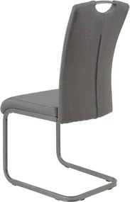 Jedálenská stolička Amber, šedá látka / ekokoža