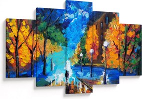 Obraz - Milenci, Pointilizmus (150x105 cm)