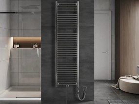 Mexen Mars, elektrické vykurovacie teleso 1800x500 mm + vykurovacia tyč 600 W, chrómová, W110-1800-500-2600-01
