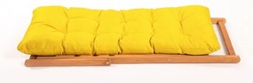 Záhradné lehátko žlté/buk