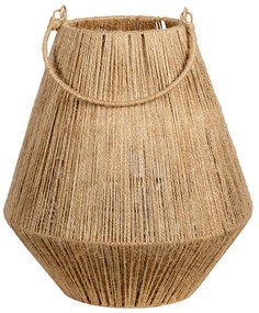Jutová lampáš v prírodnom prevedení Kairi - Ø 26*31 cm