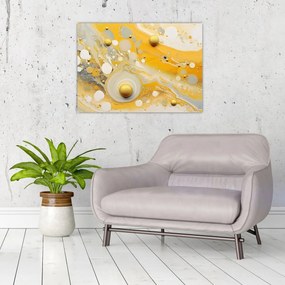 Sklenený obraz - Abstraktné pozadia so zlatým dekorom (70x50 cm)