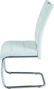 Jedálenská stolička Flora, biela ekokoža