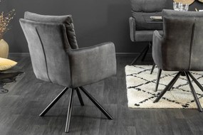 Stolička Big George antracitová otočná lakťová opierka