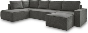 XXXLutz SEDACIA SÚPRAVA, textil, tmavosivá MID.YOU - Sedačky - 001454003623