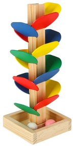 KIK Montessori drevený kulodrom – vzdelávacia veža s guľôčkami