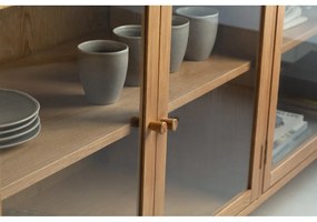 Vitrína v dekore duba v prírodnej farbe 180x80x40 cm Ceci – MOME