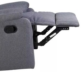 LuxuryForm DESIGN Televízne kreslo CARLOS s polohovaním - šedé