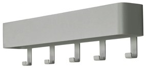 Sivozelený kovový nástenný vešiak s poličkou 52 cm Dax Play – Spinder Design