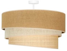 Duolla - Prisadený luster YUTE TRIO 3xE27/15W/230V pr. 60 cm hnedá/šedá/béžová