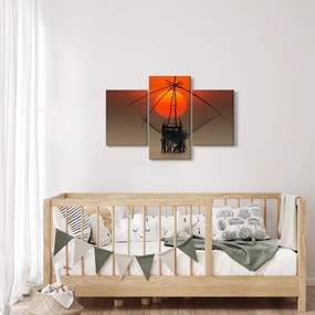 Obraz - Východ slnka, jazero Pakpra (90x60 cm)