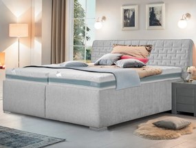 Posteľ Rita 180x200 cm, svetlo šedá látka