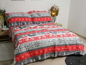 Flanelové obliečky SNOWY FOREST sivá Rozmer obliečky: 70 x 90 cm | 140 x 220 cm