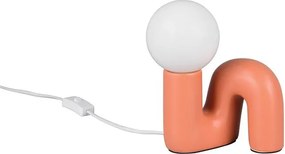 Oranžová keramická stolová lampa (výška 21,5 cm) Quinn – Reality