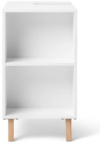 Umývadlová skrinka s dvierkami a poličkou naboku