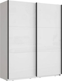 XXXLutz ŠAT. SKRIŇA S POSUV. DVERAMI, biela, biela s vysokým leskom, 170,3/209,7/61,2 cm home24 - Skrine - 000687018621