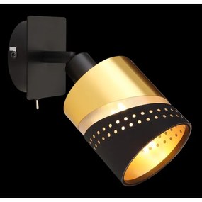 Globo 54046-1 - Nástenné bodové svietidlo OR 1xE14/25W/230V čierna/zlatá