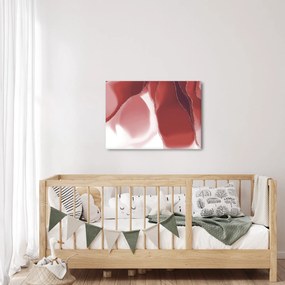Obraz - Červená abstraktná kvetina N⁰3 (70x50 cm)